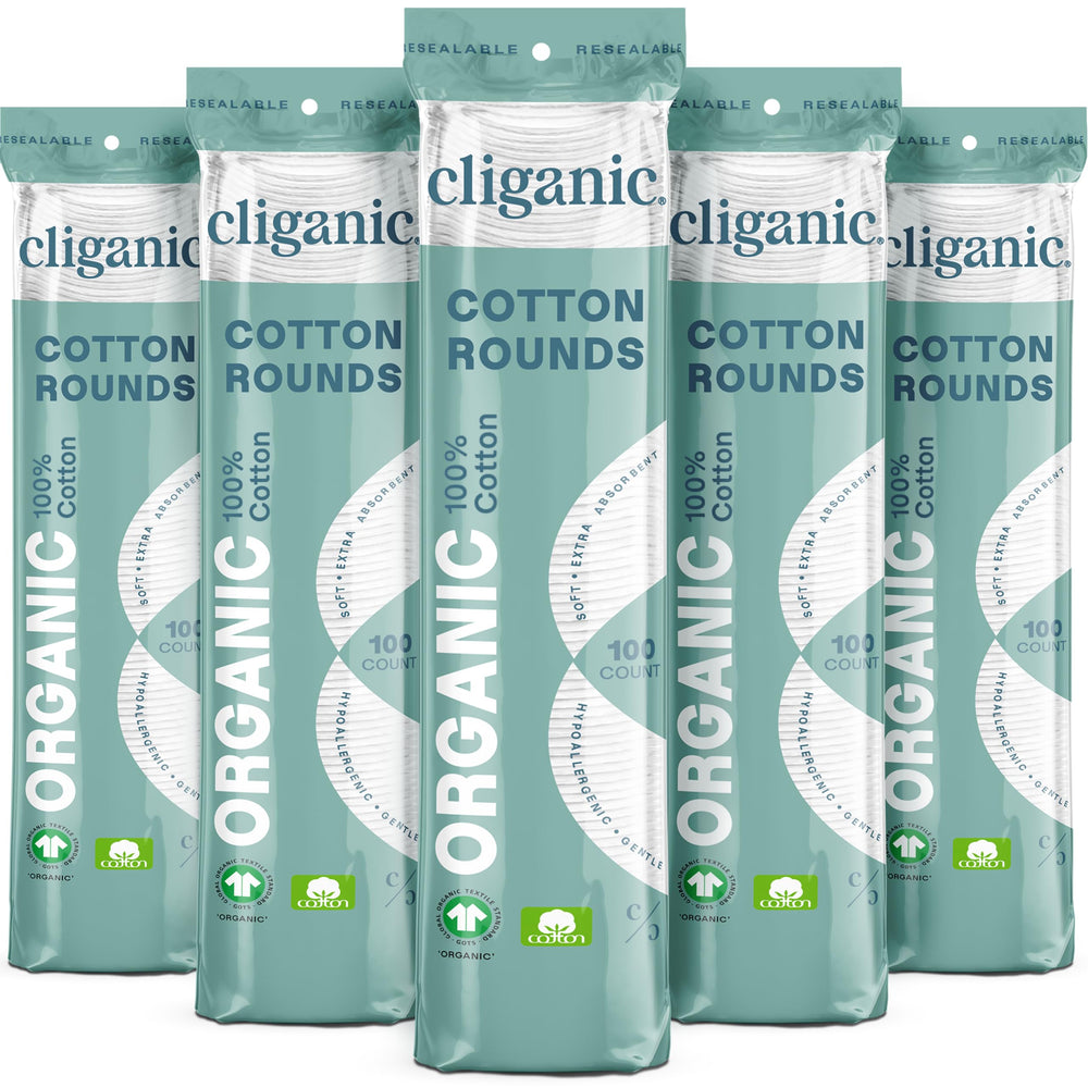 Cliganic Discos de algodón orgánico en empaque varía, calidad constante.