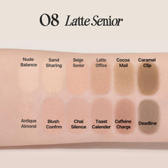 CLIO PRO EYE PALETTE AIR Latte Senior - textures satinées pour un fini durable et fluide.