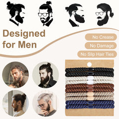 Las ligas Clofiak para cabello de hombres, uso diario, compatibles con cabello grueso y largo.