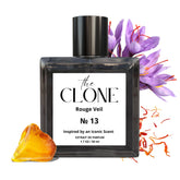 Clone Rouge Veil 13, botella frontal, perfume sofisticado para cualquier ocasión
