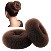 CLOTHOBEAUTY anillo para moño extra grande marrón, ideal para cabello grueso y largo.