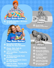 CLOUQUAR bomba de baño colorida con espuma y aroma para una experiencia sensorial.