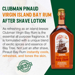 Clubman Pinaud Virgin Island Bay Rum, Textura de loción suave para la piel