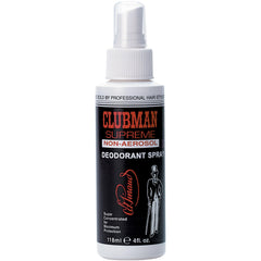 Clubman Supreme sin aerosol, botella frontal, sensación fresca que dura todo el día.