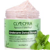 Clyecfra exfoliante de menta para axilas, piel suave y fresca tras su uso.