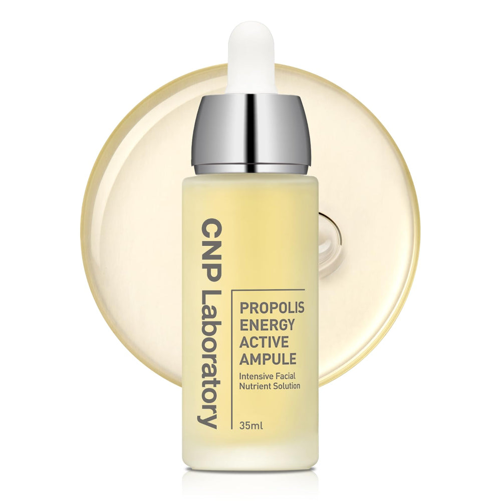 CNP Honey Glow Serum, botella de 35 ml, hidratación profunda para piel sensible.