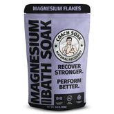 Coach Soak recuperacion-bano-magnesio: alivio suave para musculos cansados.