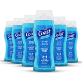 Coast 2 en 1: botella de 18 oz para cabello y cuerpo, limpieza rápida.