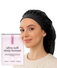 Cobana bonete de satin ajustable usado durante la noche para cabello sin fricción