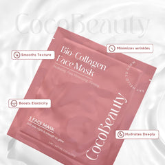 COCOBEAUTY mascarilla de colágeno para renovación del colágeno y luminosidad