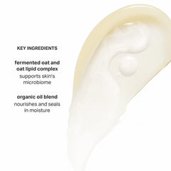 Cocokind limpiador aceite-leche experiencia sensorial suave al enjuagar.