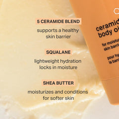 Cocokind Ceramide Body Oil Stick, textura ligera que se absorbe al instante.
