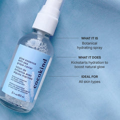 Rociado de Glow Essence crea una niebla hidratante para la piel