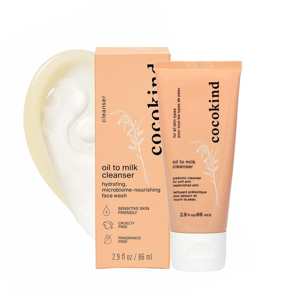 Cocokind limpiador aceite a leche, transforma aceite en leche para limpieza suave
