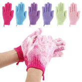 Guantes Codream exfoliantes para ducha, vista frontal del empaque, exfoliación suave