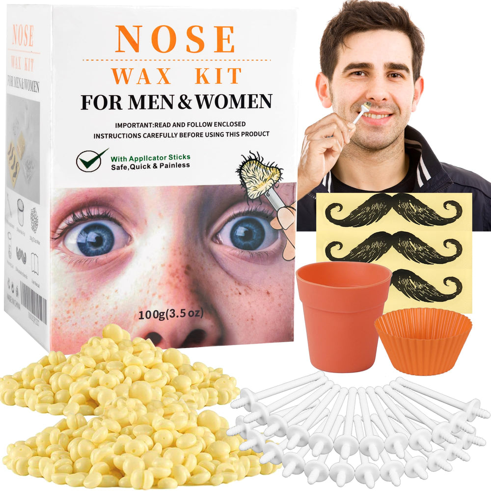 CoFashion kit cera nariz aplicadores para depilar vello nasal rápido y limpio.