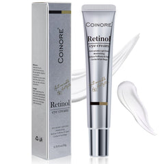 Coinore crema de ojos retinol, aplicación suave para uso diario.