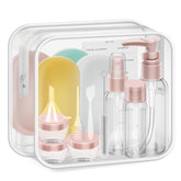 Conjunto COLOGN de 16 botellas para viaje, organización y conveniencia.