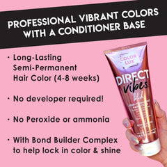 Color Lux Direct Vibes Magenta, tinte en pelo para look audaz y temporal.
