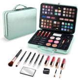 Color Nymph all-in-one makeup set in a green case for easy travel.