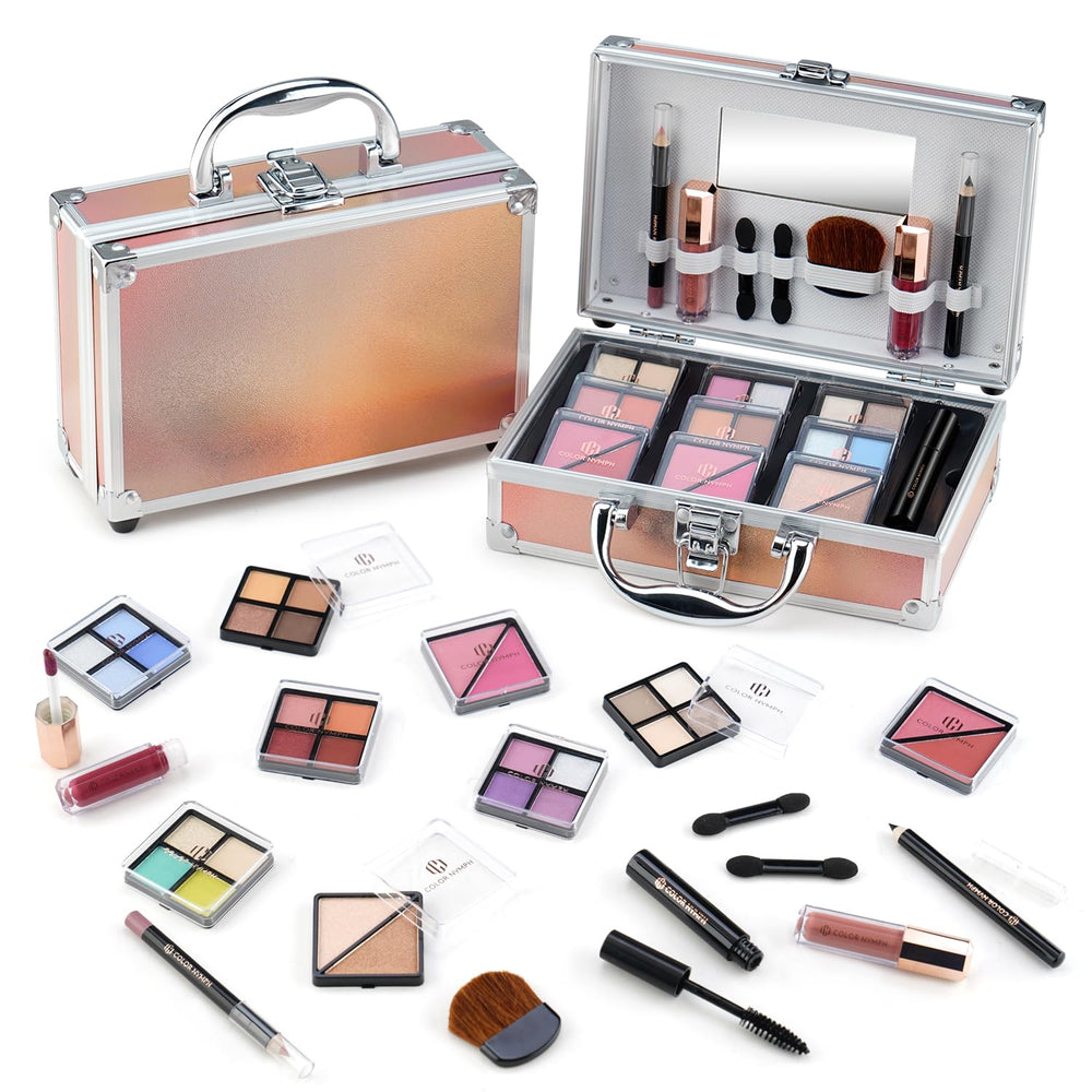 Color Nymph kit para principiantes con estuche dorado, práctico para viajar.