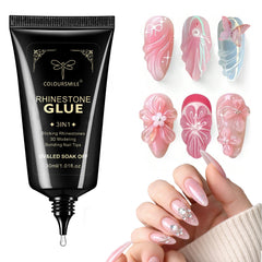 COLOURSMILE: botella de pegamento para rhinestones fijando gemas con durabilidad