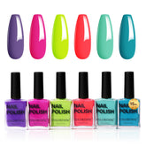 COLORTIFIC: botellas de esmalte neón rojo y verde para verano vibrante