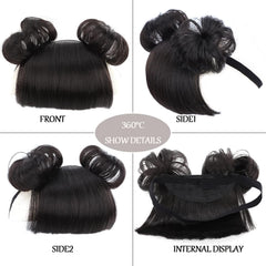 colorvay diadema flequillo falso para bebé negro: estilo rápido y tierno.