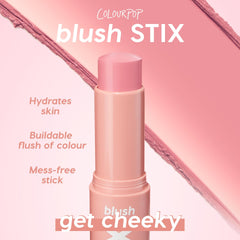 ColourPop Blush Stix-tono natural ofrece acabado piel natural.