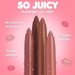 ColourPop So Juicy Jaguar delineador labial muestra tono suave en la piel.