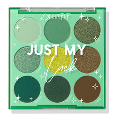 ColourPop Just My Luck: paleta de sombras verdes para looks versátiles.
