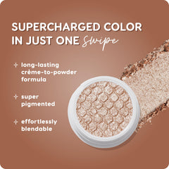 Sombra ColourPop Ritz, difuminado fácil con pincel para transiciones suaves.