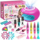 Combaybe kit uñas para niñas con 4 lapices y decoraciones para crear diseños divertidos.