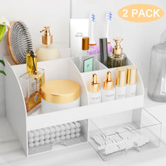 COMFYROOM Organisateur-maquillage tiroirs-transparents 2P — affichage clair facilitant le tri et l'accès rapide.