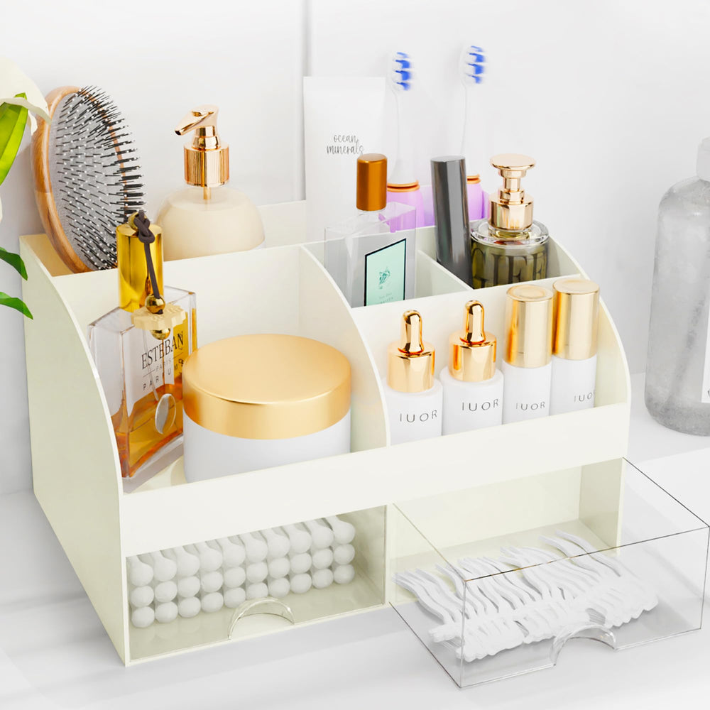 COMFYROOM organizador de maquillaje con cajones translucidos para acceso rápido