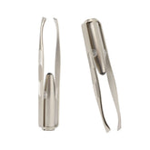 Pinzas para cejas Comimark con luz LED, visión clara para definir cejas con precisión.