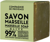 La Compagnie de Provence cubo de jabon Marsella con oliva para piel suave.