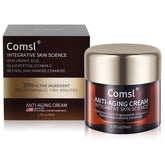 Comsl crème-visage anti-âge au rétinol et vitamine C, texture riche pour hydrater intensément.