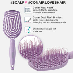 Conair Dual Flex cerdas duales desenredando sin tirar del cabello
