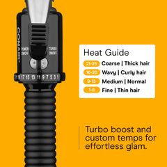 Conair rizador con cable giratorio evita enredos durante el peinado