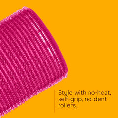Detalle de rodillos para cabello húmedo o seco sin calor.