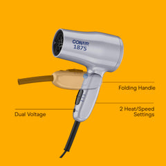 Conair secador con voltaje dual para uso internacional