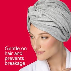Conair turbante de toalla para cabello con algodón, secado cómodo.