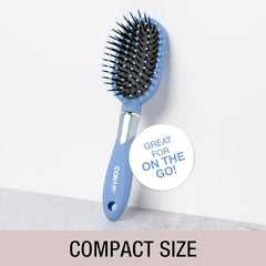 Conair Velvet Touch cepillo oval, mango suave para agarre cómodo.