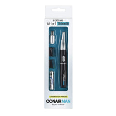 ConairMAN hoja de acero inoxidable: afilado preciso para rostro y cuerpo.