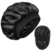 Confvrter bonete de seda con doble capa para dormir, protege el cabello durante la noche.