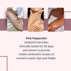 Consult Beaute Pink PepperSlim favorece la microcirculación para un aspecto definido.