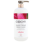 Coochy crema de afeitar, botella 32 oz para hidratación de piel sensible.