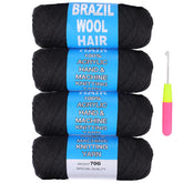 COOKOO 4 Roll, pelo lana brasileña natural, se integra suavemente al cabello para un aspecto realista.