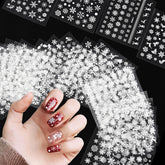 Corabsar copos nieve: pegatinas para uñas fáciles de aplicar y duraderas.